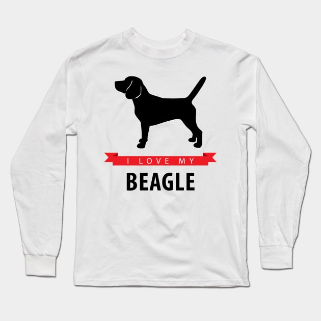 I Love My Beagle Long Sleeve T-Shirt by millersye